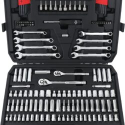 Juego de Herramientas Mecánicas y Enchufes de 145 Piezas con Caja de Almacenamiento