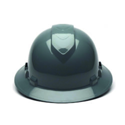 Pyramex Safety - Gorro Duro Ridgeline De Ala Completa, Ventilado, Suspensión De Trinquete De 4 Puntos - Gris Pizarra